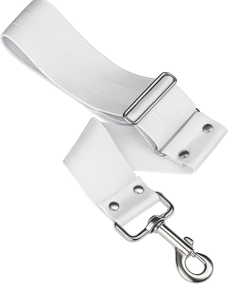 Markwort Adjustable Tennis Net Center Strap - Heavy Duty Nylon, White - Image 1